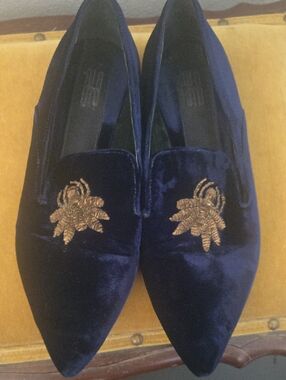 Designer Sanayi 313 Velvet Spider Loafers